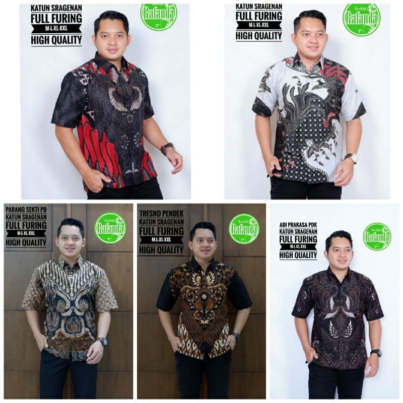 KEMEJA BATIK FULL FURING LENGAN PENDEK