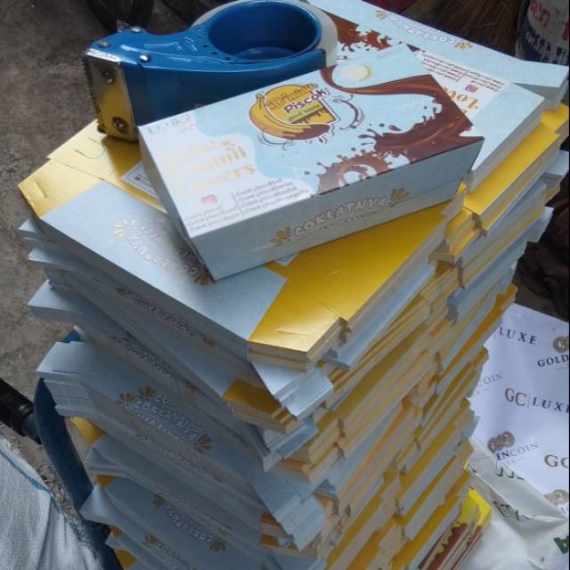 Dus Pisang Cokelat/ Pisang Nugget/ Pisang Krispy Costum/ Dus Cetak Merk