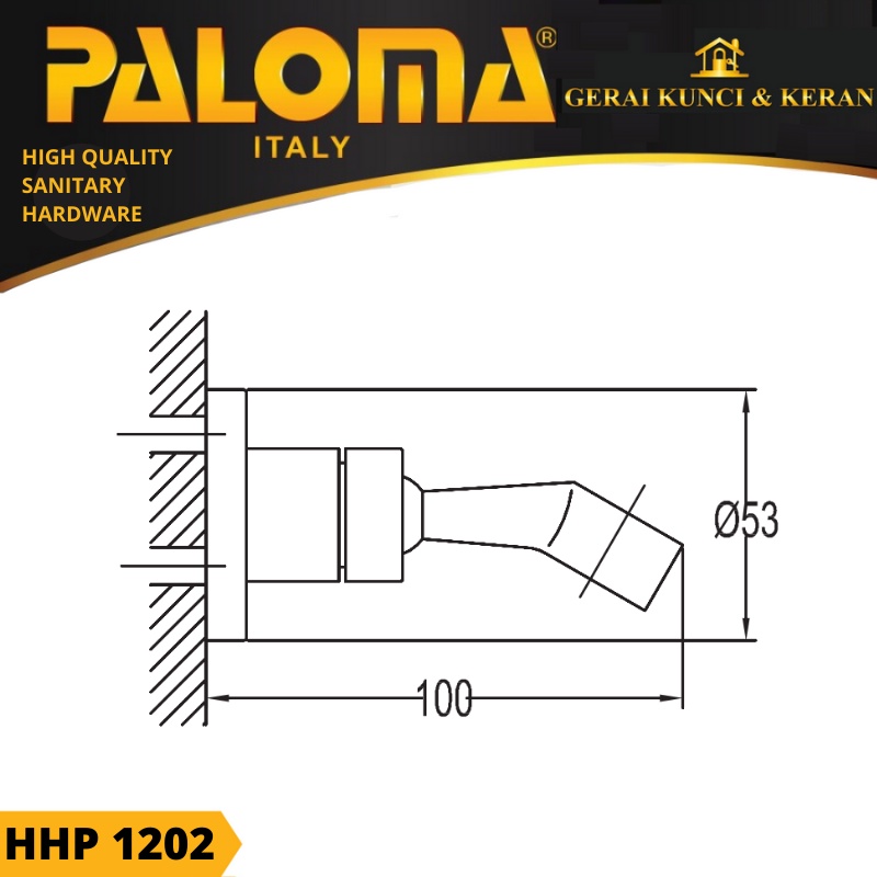 Hand Shower Holder PALOMA HHP 1202 Pegangan Tatakan Gantungan