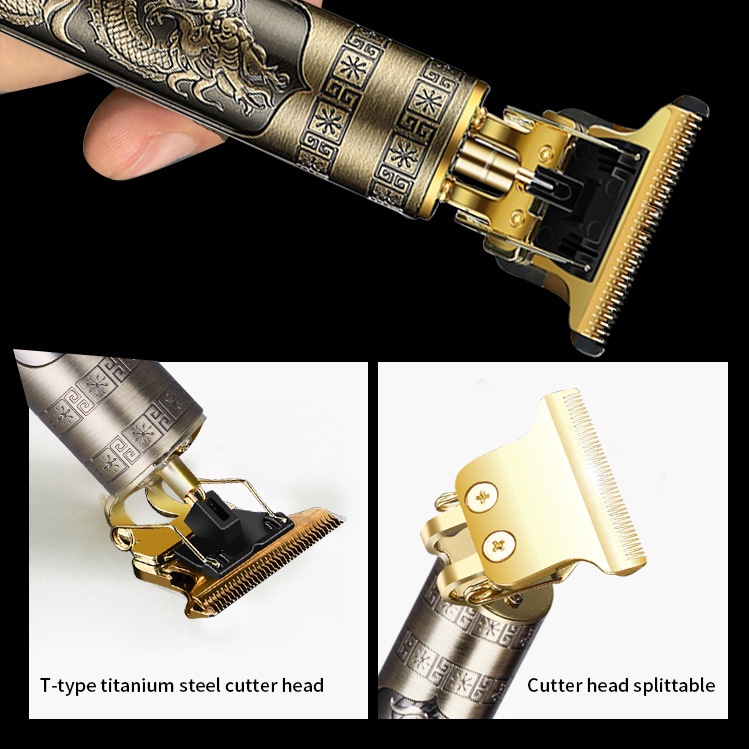 T9 Clipper / Alat Cukur Elektrik USB Dengan Display LCD / Tanpa Kabel