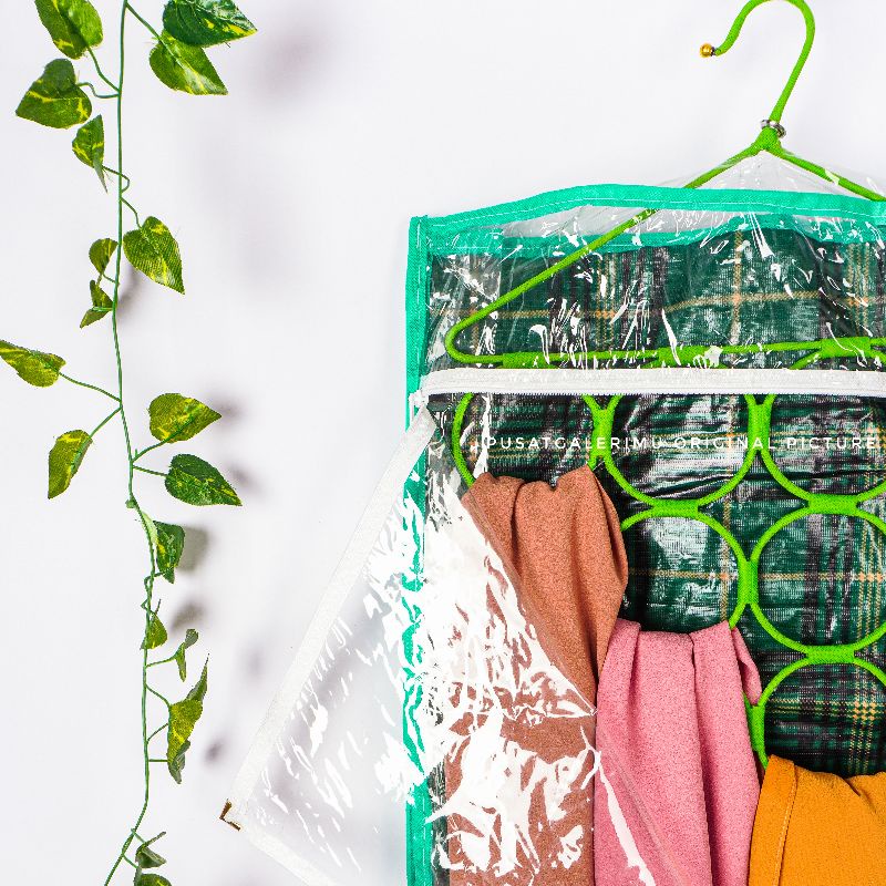 HANGING JILBAB HIJAB ANTI Debu PREMIUM / GANTUNGAN JILBAB ORGANIZER hangingcp