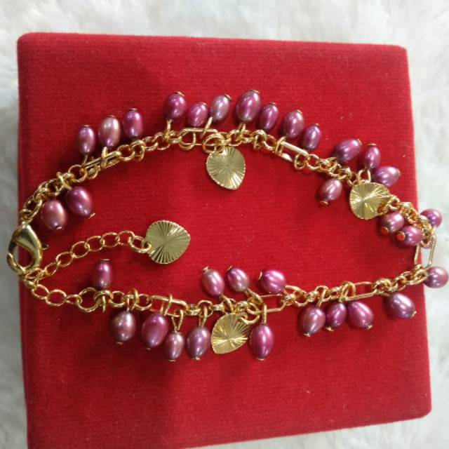 Gelang Perak mutiara tawar lombok