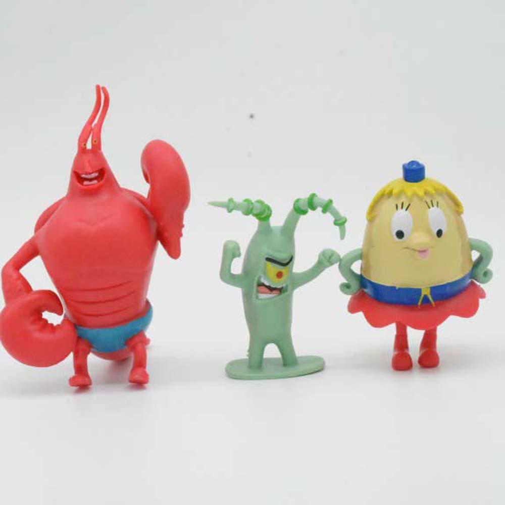 AUGUSTINA STAR COLLECTION Action Figurine Patung Lucu Kartun Patrick Star Model Koleksi Dekorasi Desktop Bos Kepiting Spons Squidward SpongeBob