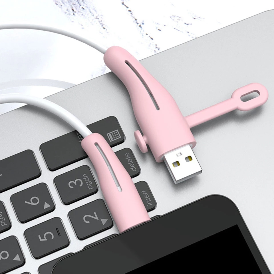 Case Pelindung Kabel Data Charger Usb Earphone Bahan Silikon Untuk Iphone