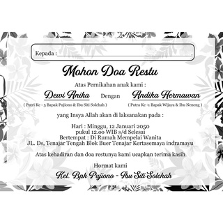 Jual UNDANGAN KOTAK NASI/PUNJUNGAN/SOROGAN/BESEK/TONJOKAN PERNIKAHAN