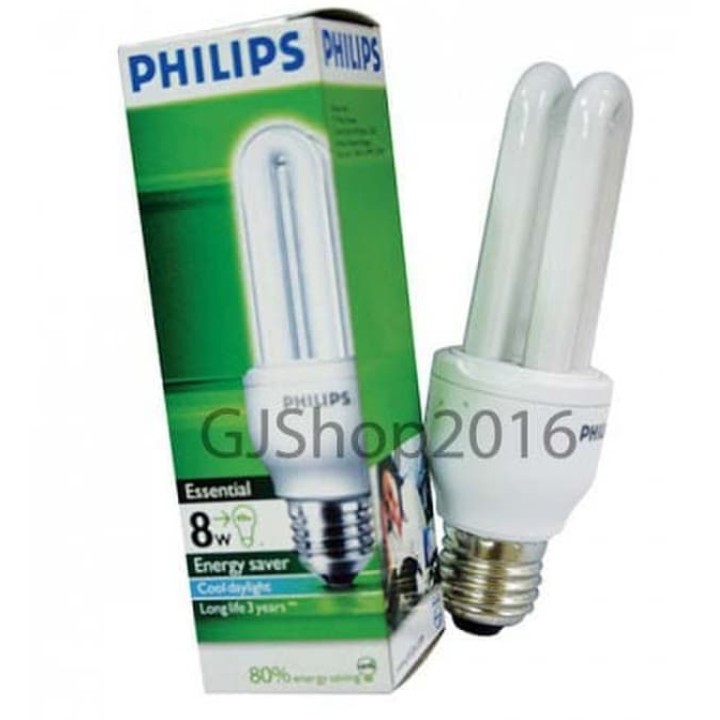 Lampu PLC Essential Philips 8 Watt 8W Putih GOSEND/GRAB ONLY