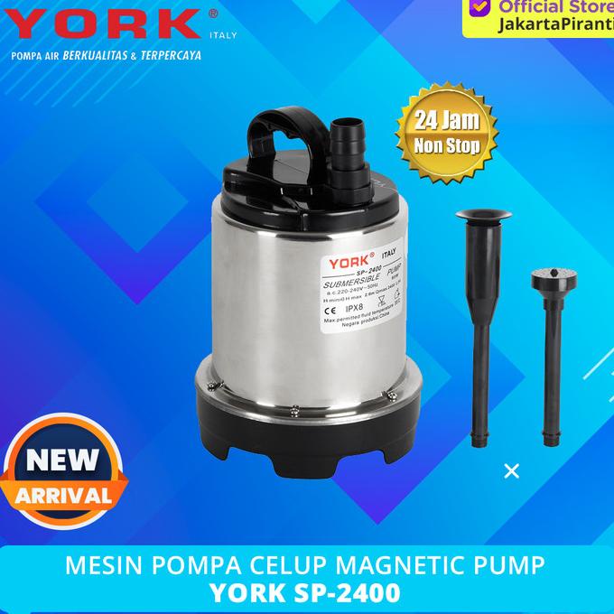 Mesin Pompa Celup Kolam Ikan Magnetic Pump 60 Watt York SP-2400