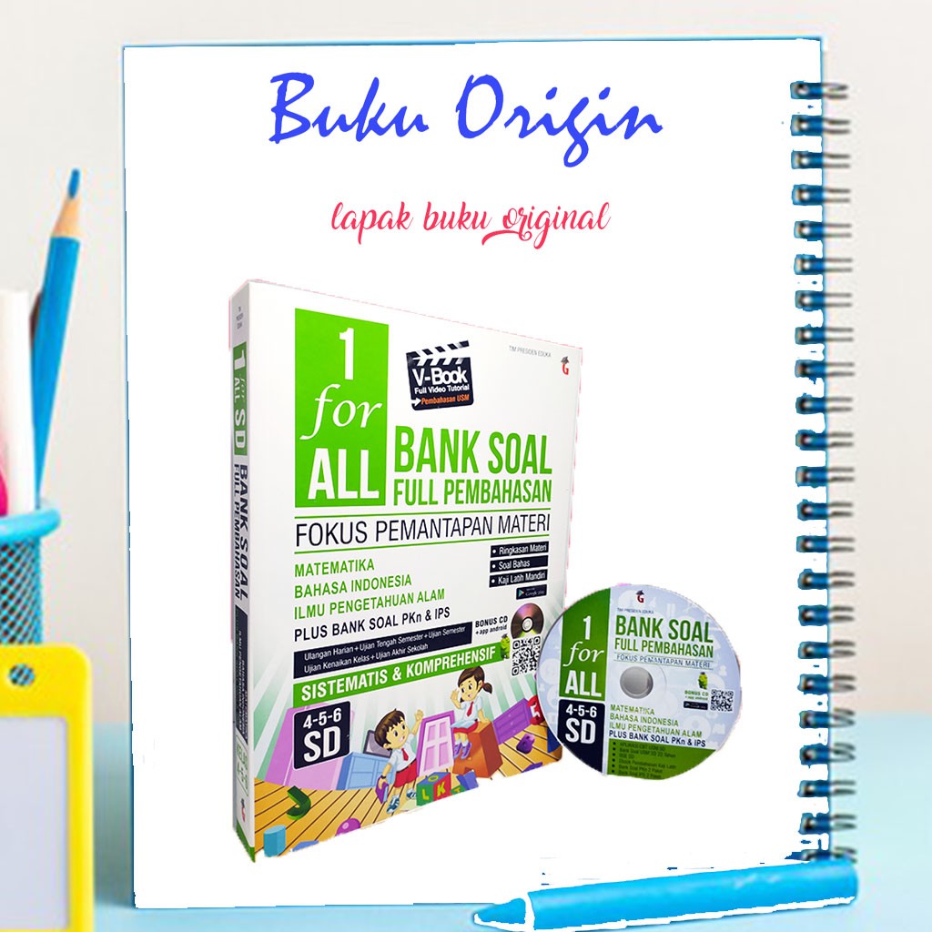 BUKU SOAL SD  4 5 6 : 1 FOR ALL BANK SOAL FULL PEMBAHASAN SD 4, 5, 6 - BUKU SD - BUKU PELAJARAN SD