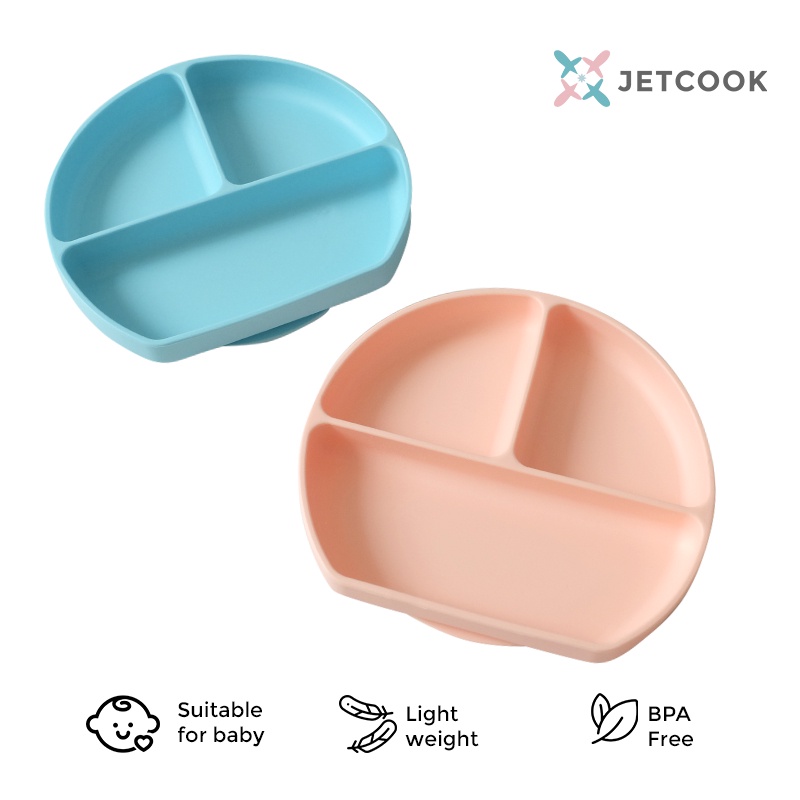 JetCook Baby Silicone Plate / Suction Plate / Piring Silikon Bayi / Perlengkapan MPASI Bayi BPA Free