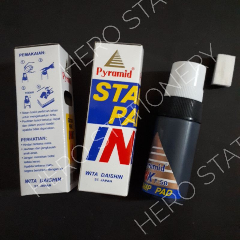 

Tinta stamp pad pyramid botol 50 cc