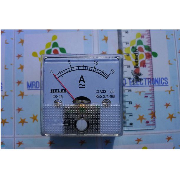Ampere Meter Panel, 15 Ampere Analog AC DC 15A Amper