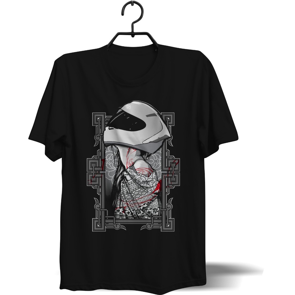 ctrl.id - BAJU KAOS PRIA / KAOS JEPANG GEISHA ONI BLACK COTTON CMBED 30S DTF DTG