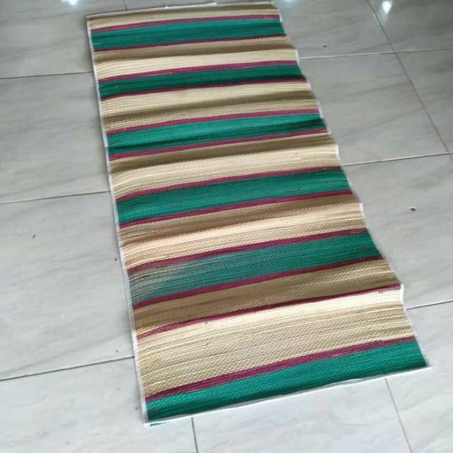 Tikar Lipat Mendong Kecil 120cm x 56cm / Tikar Gulung Mendong / Tikar Tenun Kecil