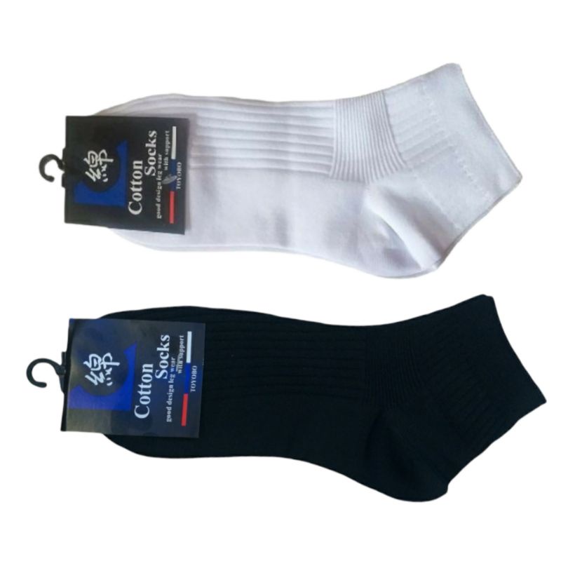 (COD) KAOS KAKI HITAM / PUTIH PENDEK SEMATA KAKI