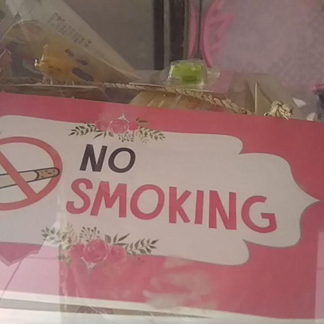 Dekorasi Pajangan Rumah - Papan Nama No Smoking Dilarang Merokok - Wall Decor Wooden