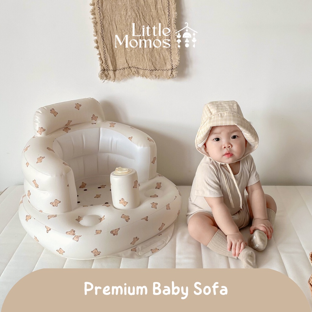 Little Momos Premium Baby Sofa Bear Edition | Pelampung Bayi Premium