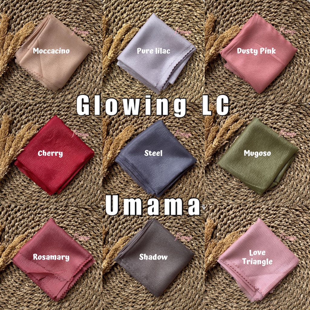 Jilbab Wisuda Pesta GLOWING PLAIN LC 110x110by UMAMA