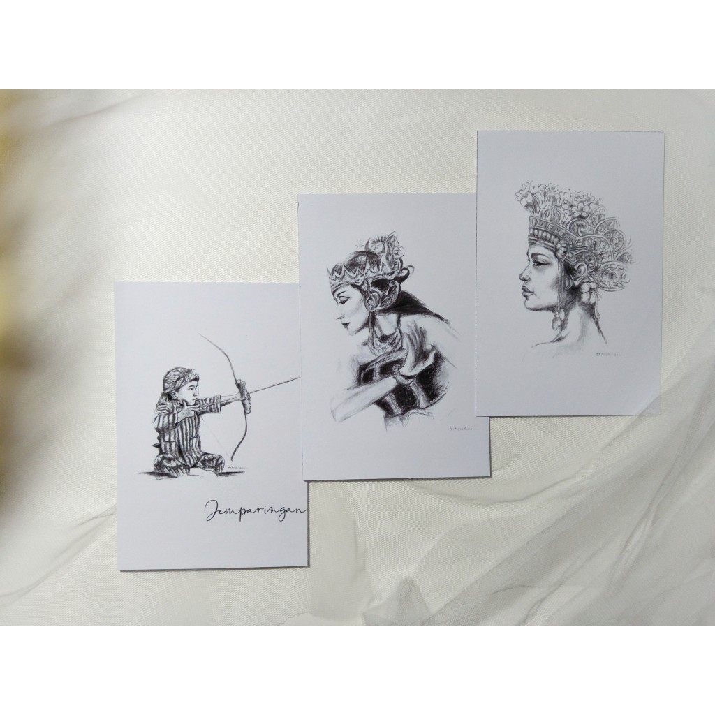 

Kartu Pos/Postcard/Greeting Card Art Print l Tari Tradisional Indonesia