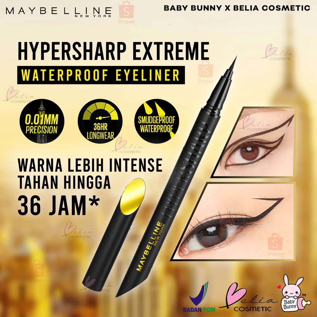 ❤ BELIA ❤ Maybelline Hypersharp Extreme Liquid Eyeliner - Eye MakeUp - Waterproof Eyeliner | BPOM