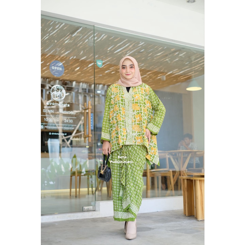 SETELAN WANITA/ONE SET LILIT BATIK KIMONO/WAKA KEKINIAN BAHAN RAYON HALUS