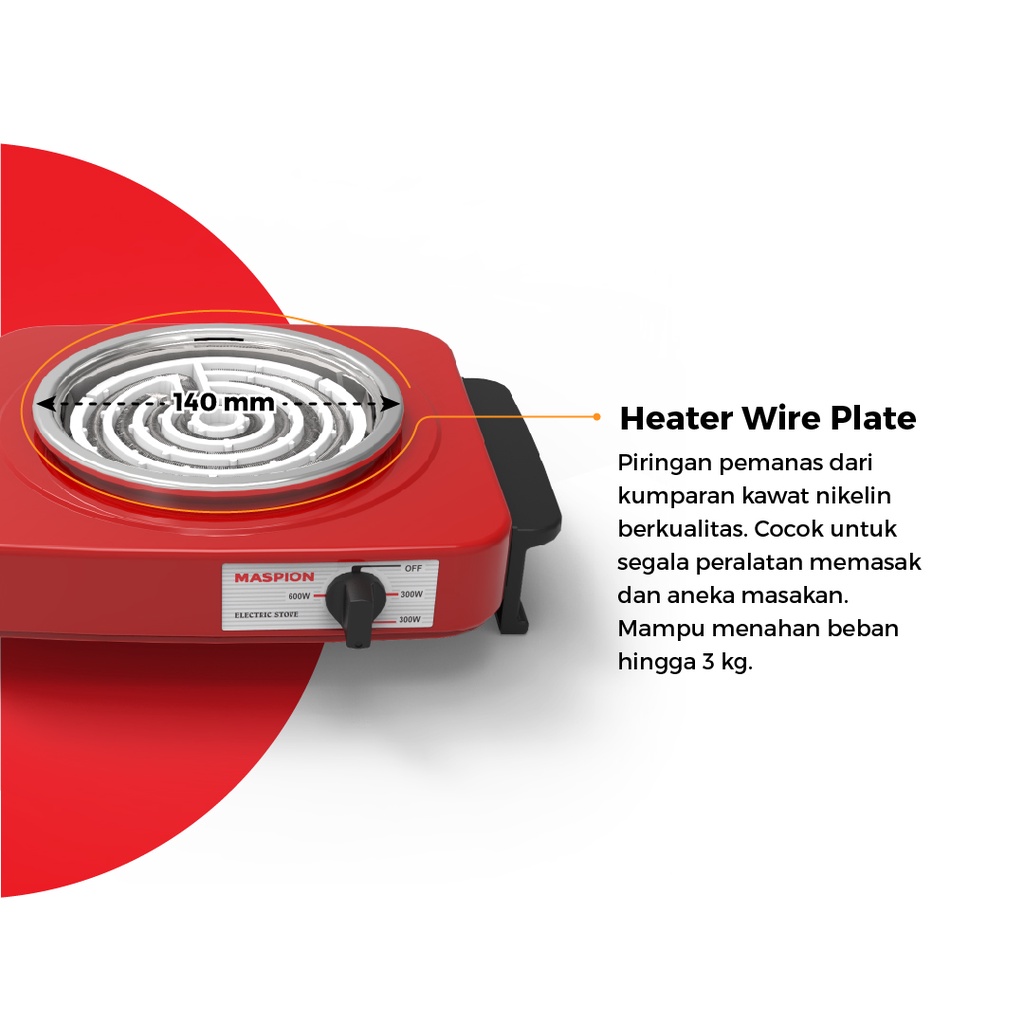 Maspion Kompor Listrik Mini 1 Tungku - S300