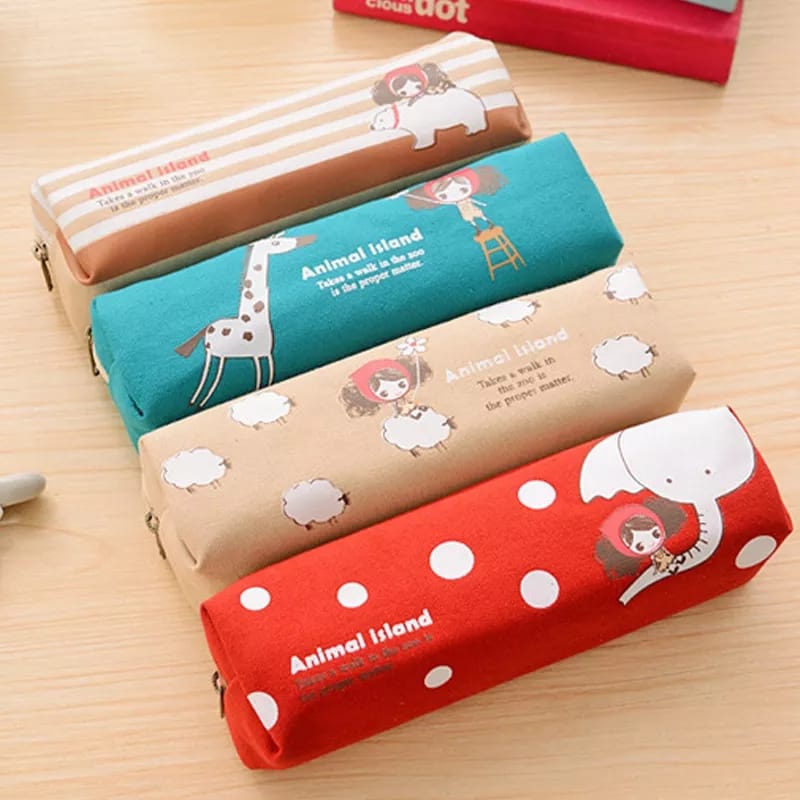 Tempat Pensil Anak Sekolah Motif Lucu Import Full Colour Zipper Kotak Pensil Resleting Import Motif Unik Pencil Case Import Dengan Resleting Motif Lucu