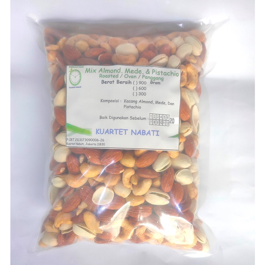 

900gr Almond - Mede / Cashew - Pistachio - Roasted / Panggang / Oven