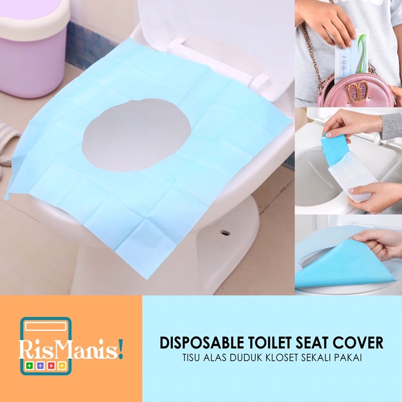 DISPOSABLE TOILET SEAT COVER - 1 pcs Tissue Alas Duduk Kloset Tahan Air Sekali Pakai Higienis Praktis Aman