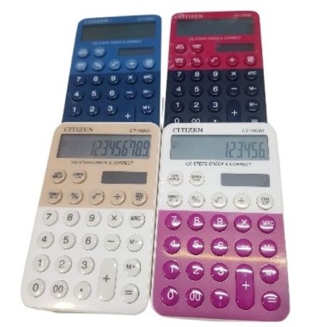 

Kakulator CT-1000ii 2 warna kecil saku 12 digit check and correct automatic replay