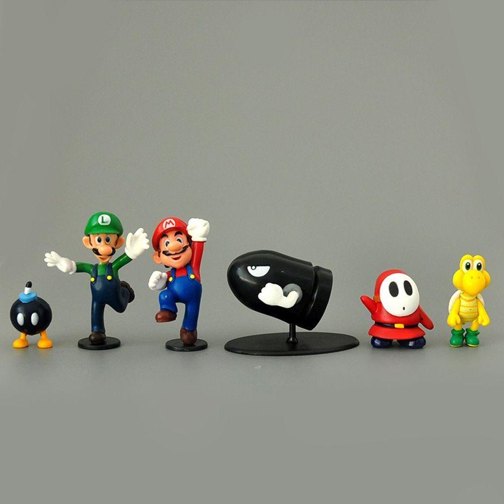 [Elegan] Super Mario Set Super Mario Figure Anak Mario Game Series Dekorasi Rumah Ornamen Mainan Model PVC