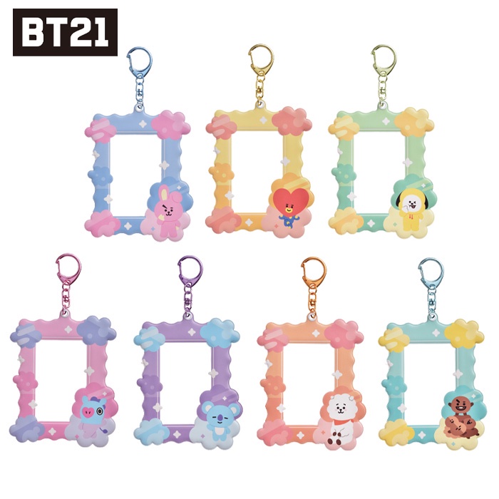 KPOP - (READY) BT21 Photocard PC Holder Keyring Official Japan