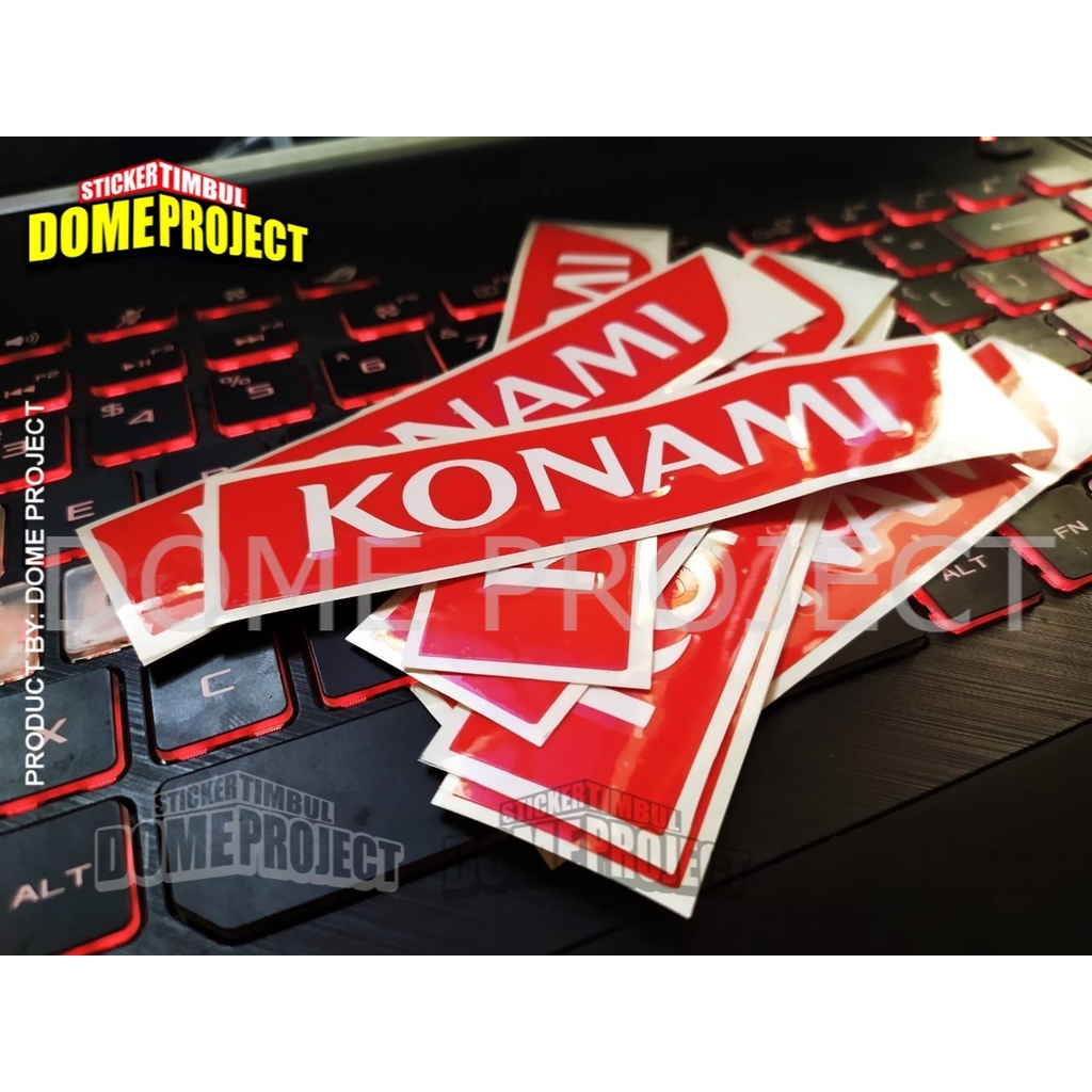 STIKER CUTTING DECAL KACA MOBIL HELM MOTOR LOGO KONAMI STICKER AKSESORIS AESTHETIC IMPORT KEREN