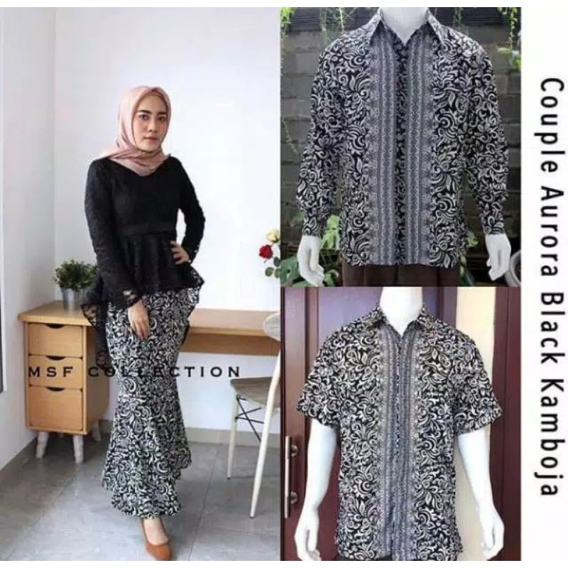 IndahKebaya | COUPLE BATIK TERBARU / KEBAYA AURORA BROKAT MODERN / KEMEJA BATIK CASUAL / TERMURAH