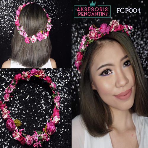 [STOK TERBATAS] AKSESORIS RAMBUT WANITA FLOWER CROWN BANDO BUNGA FANTA FCP004