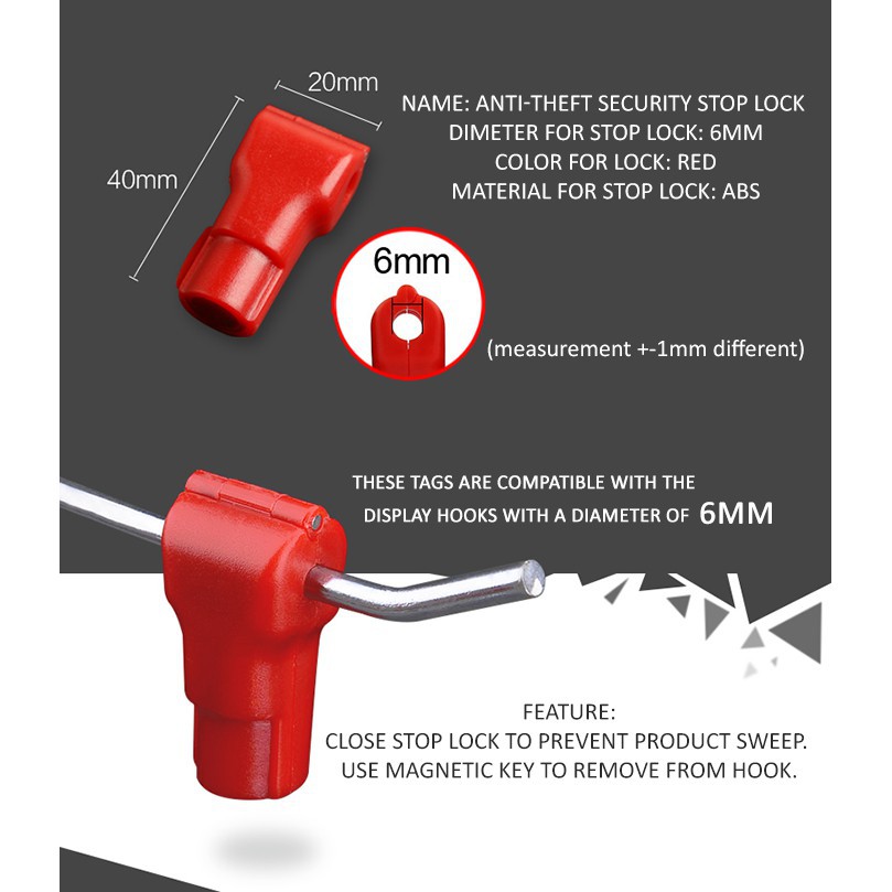 Trend-STOP LOCK SECURITY DISPLAY / KUNCI RAM MAGNET / PENGUNCI RAK DISPLAY