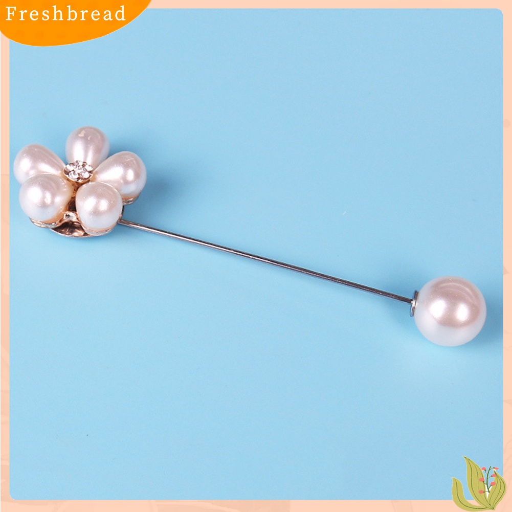 [ TERLARIS]Elegant Flower Faux Pearl Brooch Pin Lady Cardigan Shirt Shawl Breastpin Jewelry