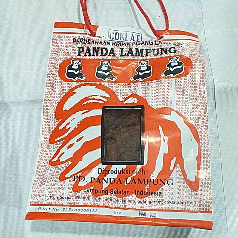 

keripik pisang panda lampung rasa coklat 200gr,kripik lampung