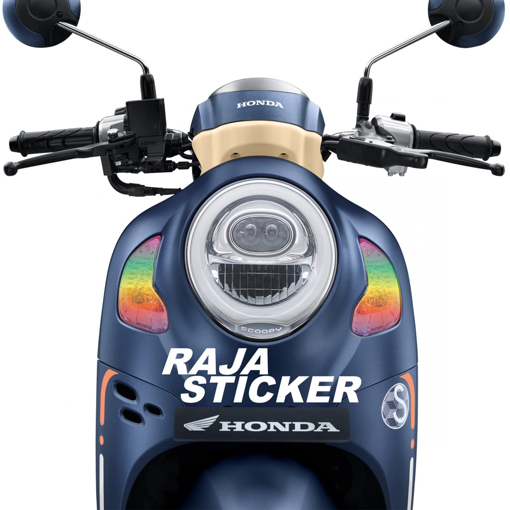 Stiker sein depan belakang pelangi/rainbow scoopy new 2021