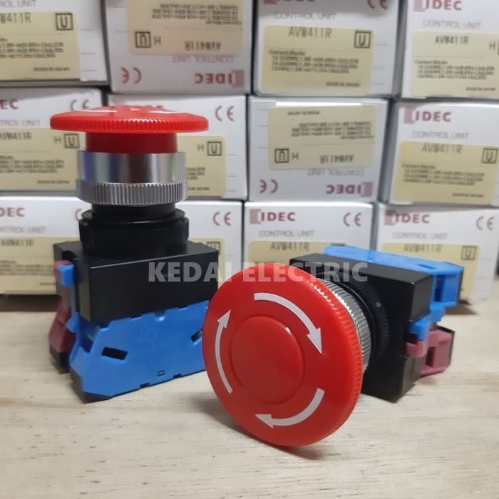 IDEC EMERGENCY STOP 22MM PUSH BUTTON AVW411R