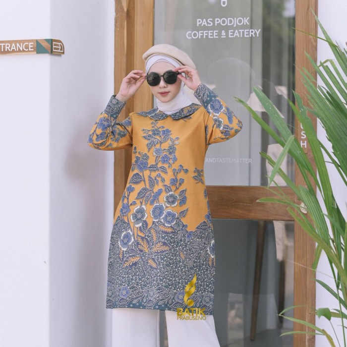 LALITA | ATASAN TUNIK TERBARU NON BUSUI BATIK PRINTING PRABUSENO - Lalita, L