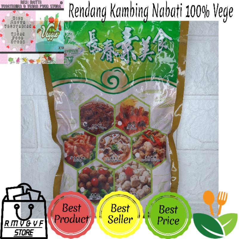 

Tian En Xiang / Evergreen - Rendang Mutton Bumbu / Daging Rendang Kambing Nabati Vegetarian Vegan 450gr