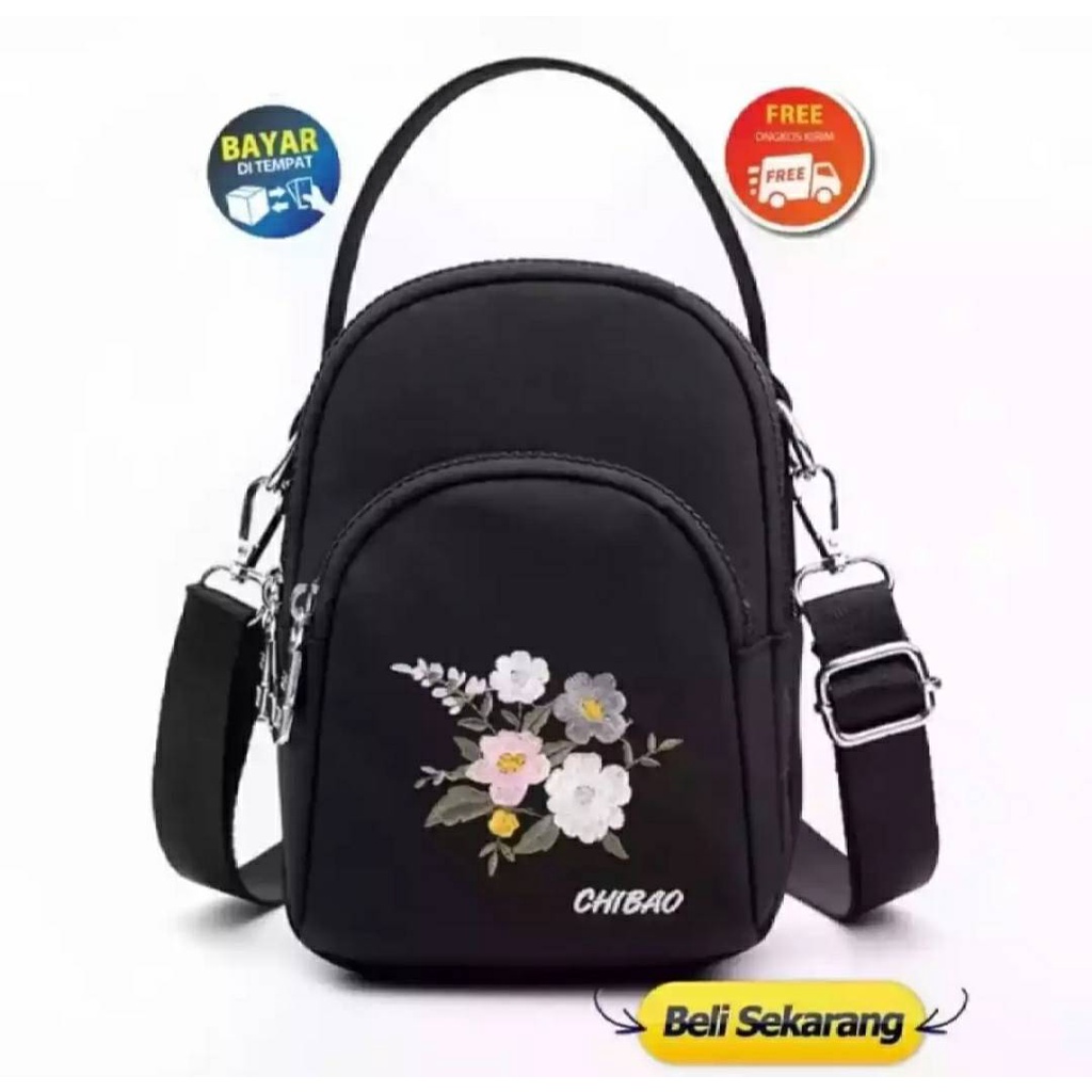 LAGI PROMO TAS SELEMPANG CHIBAO BORDIR WANITA HIGH QUALITY TERBARU BAYAR DITEMPAT [ COD ] / TAS HP W