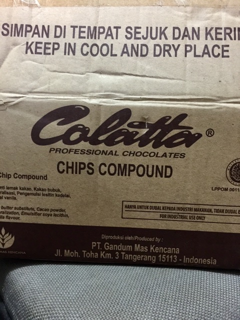 COLATTA choco chips KERUCUT LANCIP Runcing Repack 250 gram Bake Stable