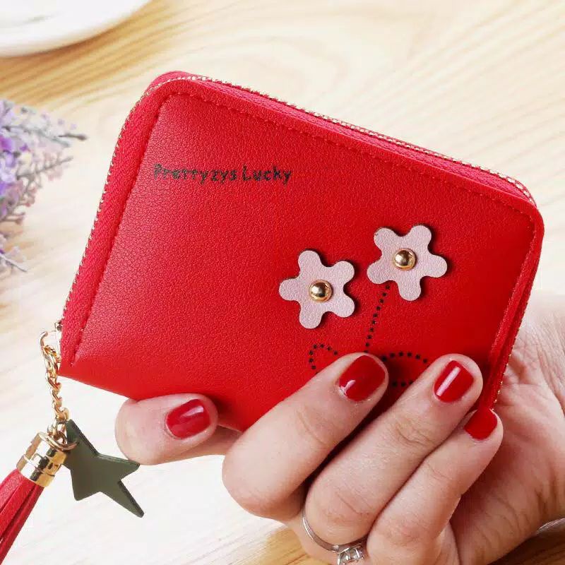 DOMPET MINI BUNGA MATAHARI LUCKY-DOMPET MURAH-DOMPET LIPAT MINI LUCKY