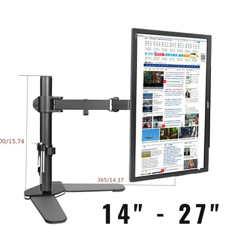 Bracket Meja LCD LED TV 1 Monitor 13" - 27" kokoh