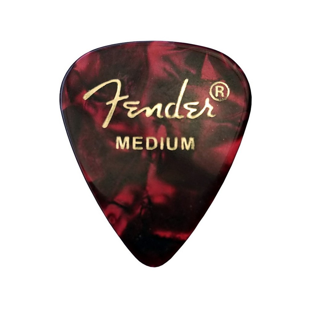 Fender Celluloid Pearl Red Pick Gitar - Thin / Medium / Heavy