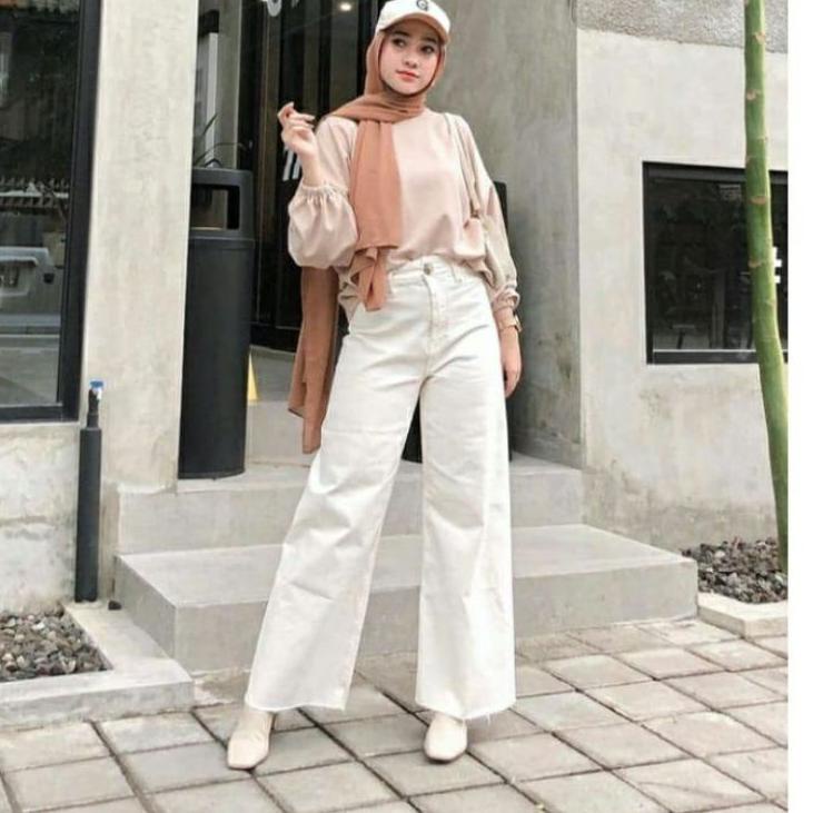 {BYL.22Jn22g} celana panjang jeans#celana kulot warna,hitam,putih,snow black.