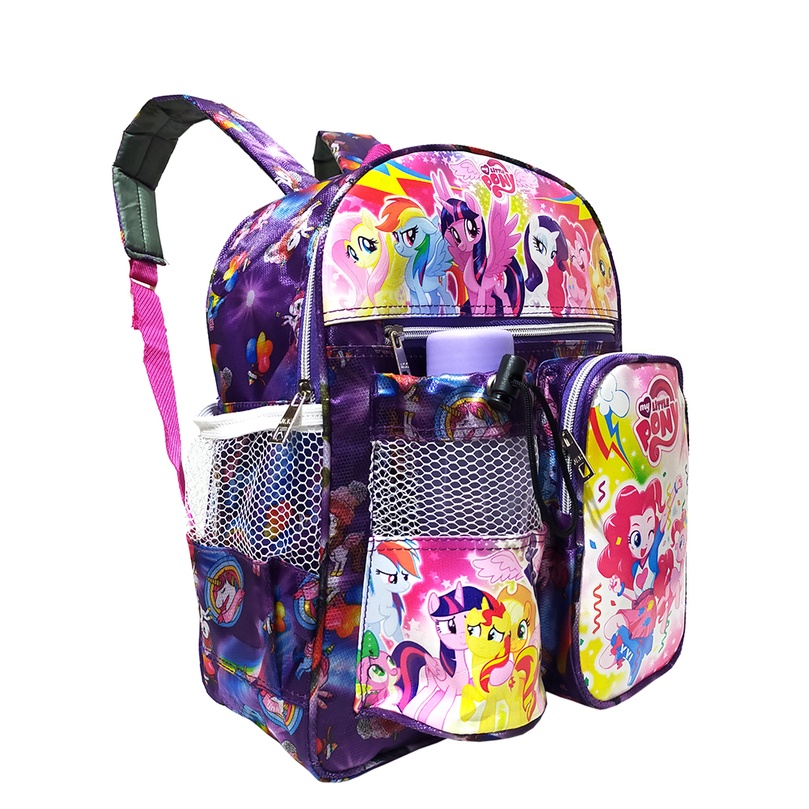 Tas Ransel Mini anak Sekolah PAUD/TK karakter PONY free botol // Tas ransel ngaji PONY