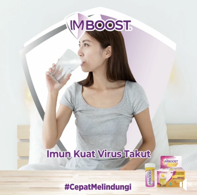 IMBOOST EFFERVESCENT WITH VITAMIN C - Memelihara Daya Tahan Tubuh - 1 Tube @8 Tablet Vit C 500 mg