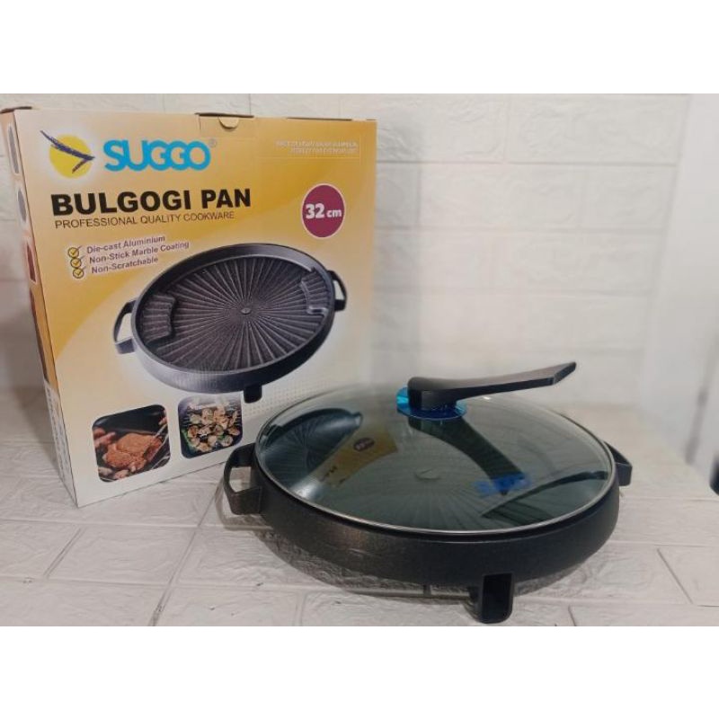 Suggo Bulgogi Grill Pan 32cm Alat Panggang Korea Anti Lengket Panci Wajan